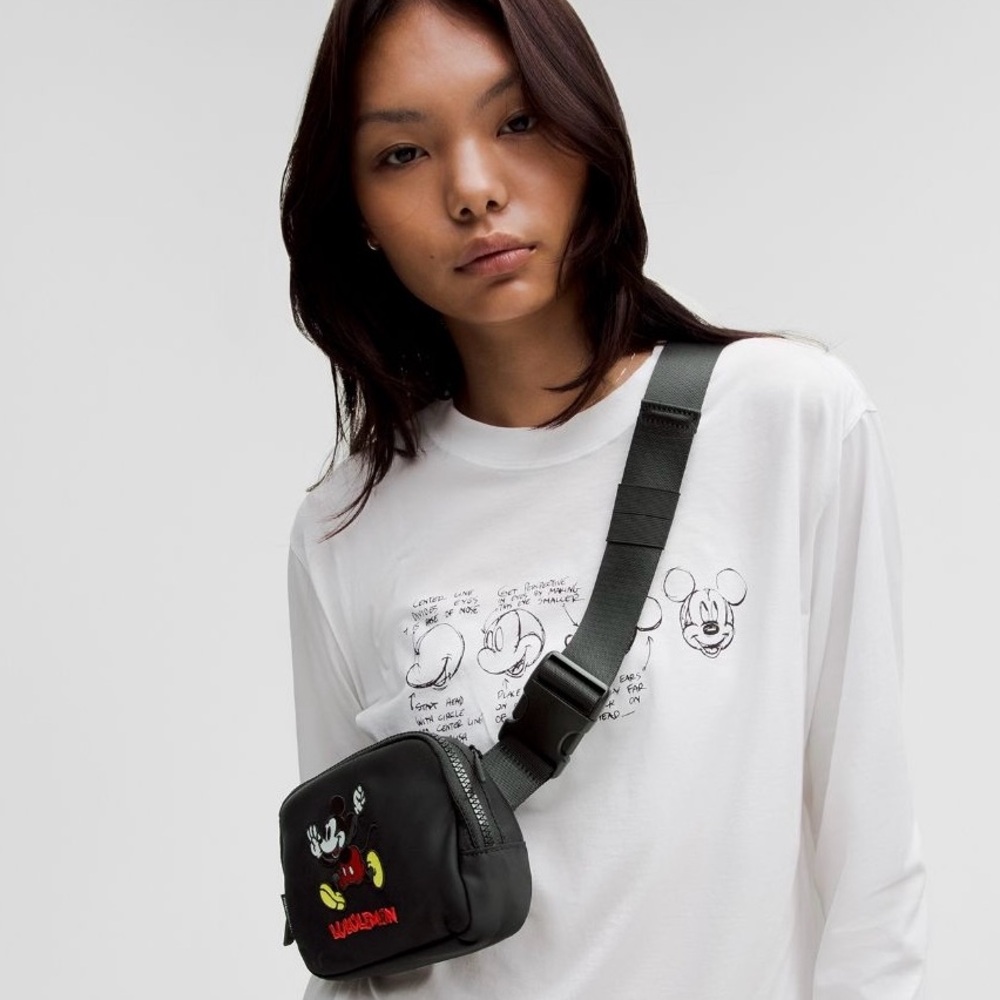 lululemon athletica Black Mickey Mouse Belt Bag
